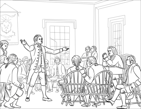 The First Continental Congress Coloring Page